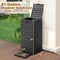Costway 31 Gallon Outdoor Trash Can Waste Bin with Dual Lid & Pull-out Drawer Backyard Coffee/Black